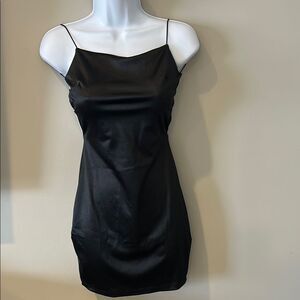 Windsor Women's Elegant Black Strappy Backless Slip Mini Party Dress Size Small
